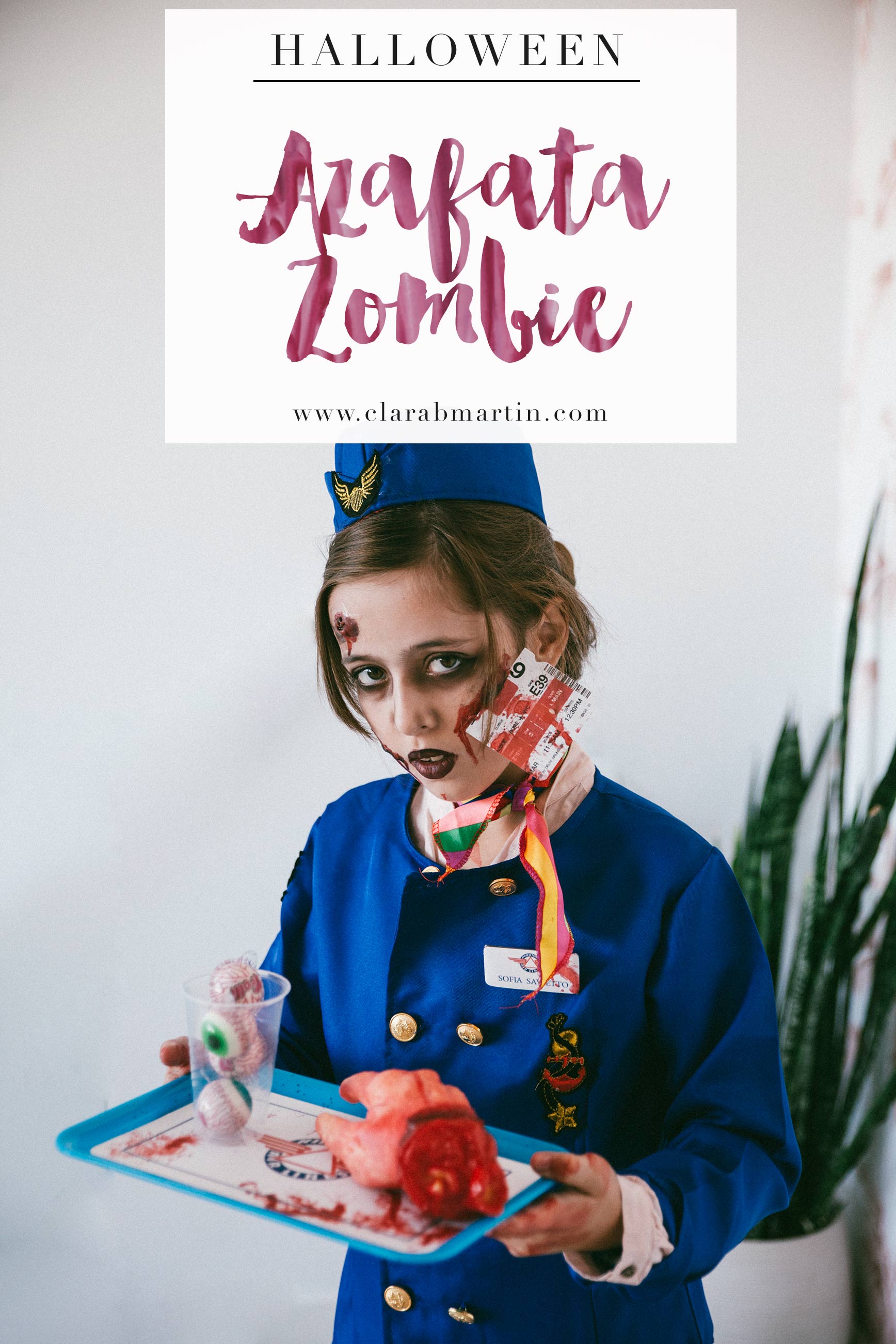 Disfraz Halloween azafata zombie 