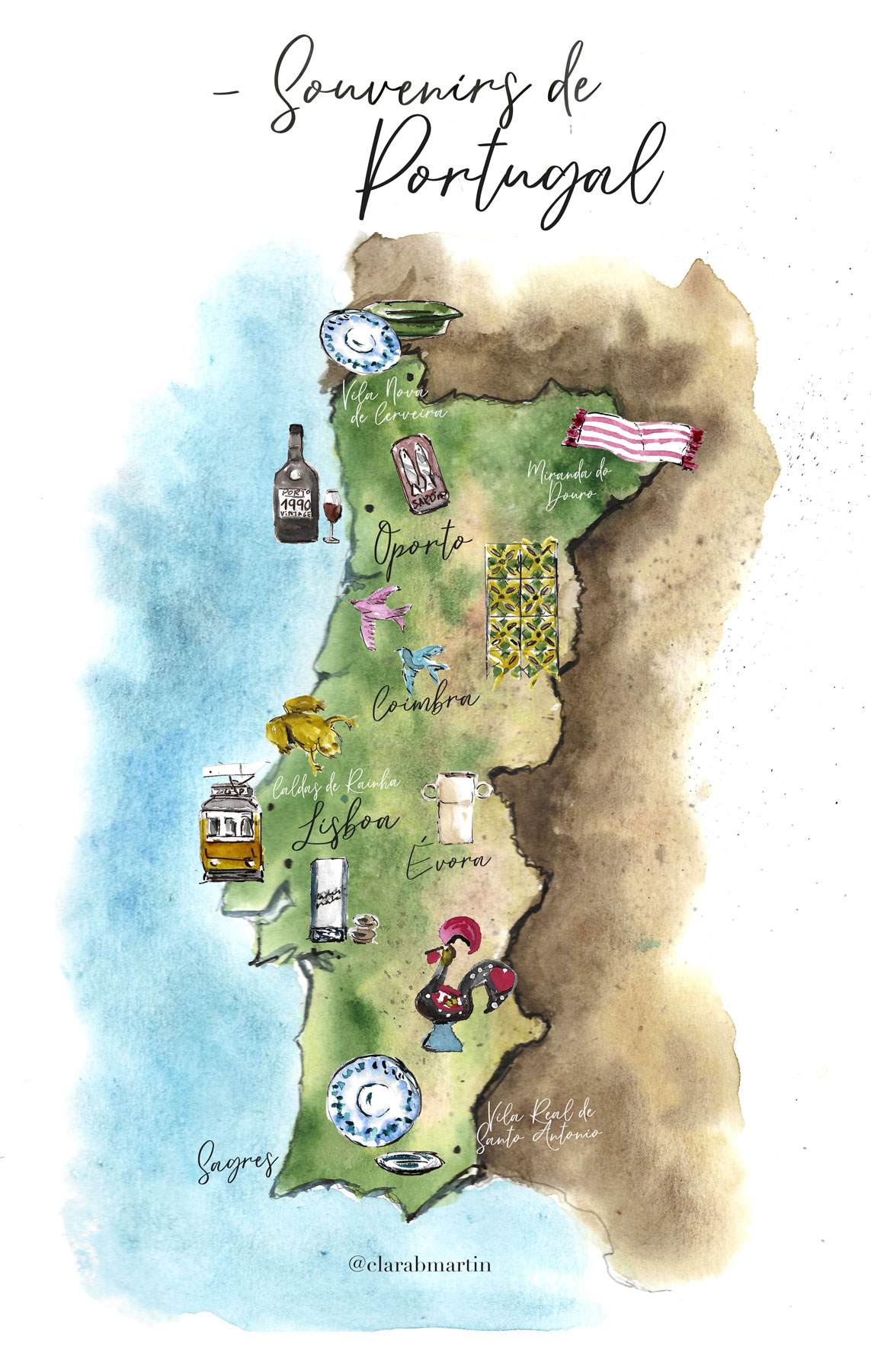 Mapa de souvenirs de Portugal - Guía de compras de Portugal